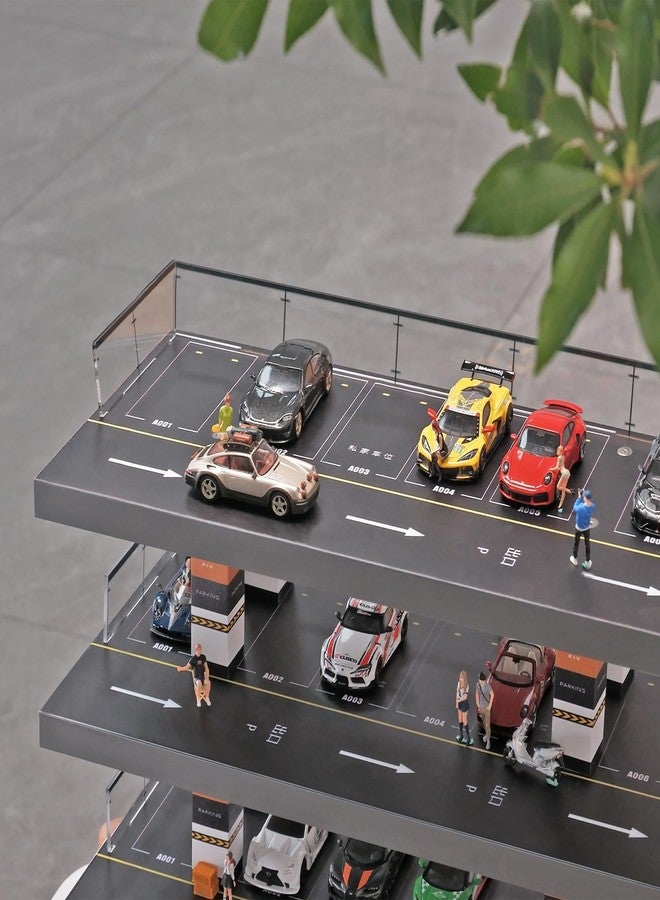 kivcmds Hot Wheels Display Case 1:64 Scale Diecast Model Car Display Shelf,Wooden Matchbox Small Cars Diorama Garage(Edge Sealed Style) - Image 3